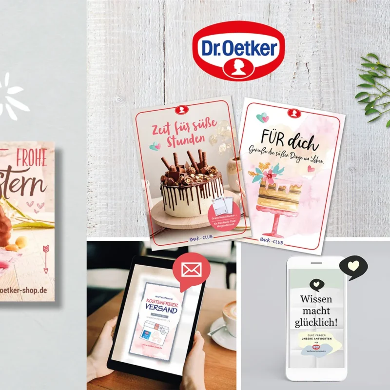 Konzeption, Gestaltung und Produktion von Dr. Oetker Kampagnen