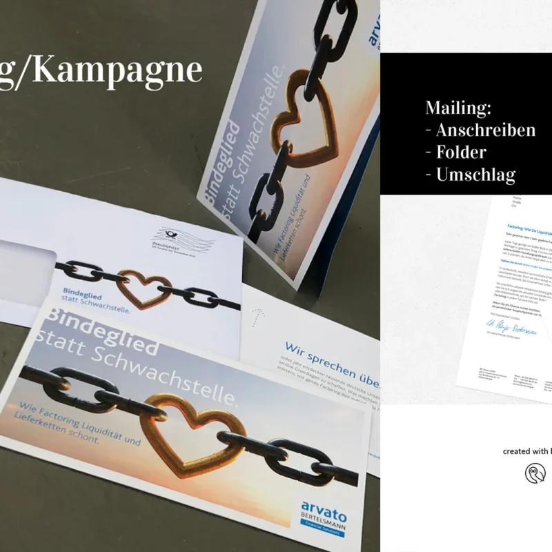 Bindeglied statt Schwachstelle: Factoring-Vertriebsmailing-Kampagne für Arvato