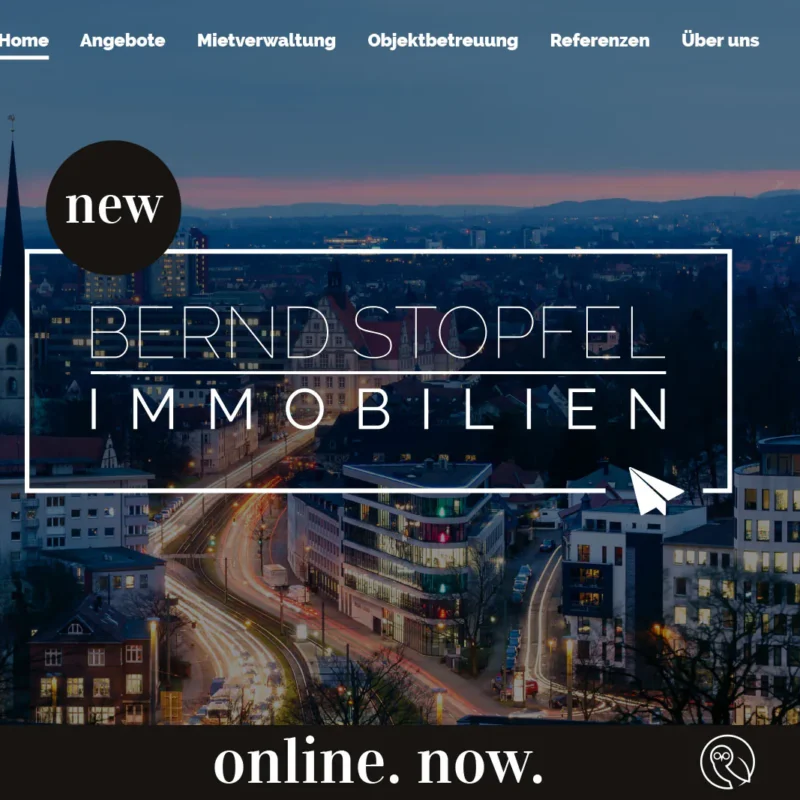 Neue Internetseite mit onOffice-Anbindung für Bernd Stopfel Immobilien