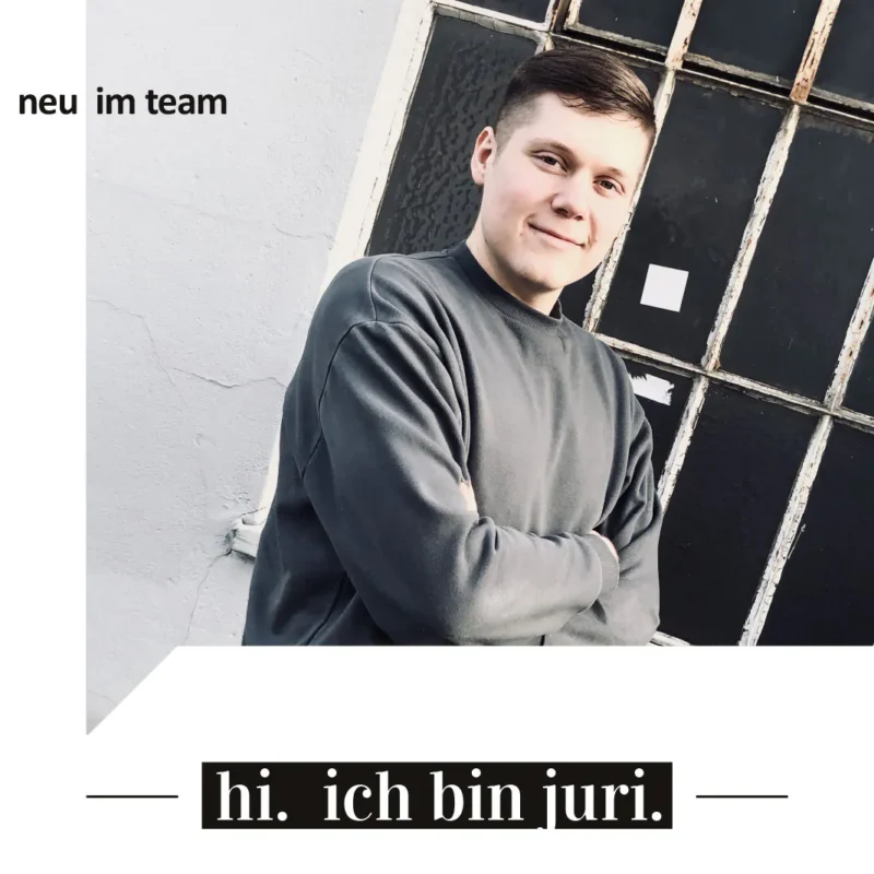 #newcolleague. Hi. Ich bin Juri.