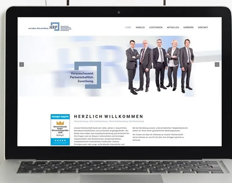 Vorausschauend. Partnerschaftlich. Zuverlässig. HRP präsentiert neue Internetseite