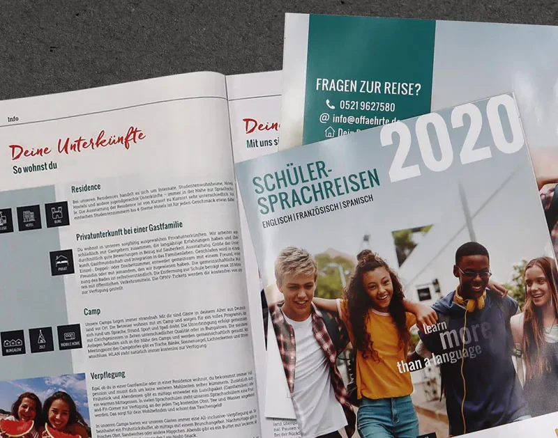 Neuer offaehrte Katalog für ruf Jugendreisen